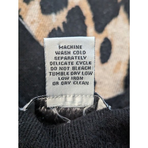 Carmen Marc Valvo Women's Cheetah Animal Print Tunic Open Style Vest SZ L - Picture 7 of 8